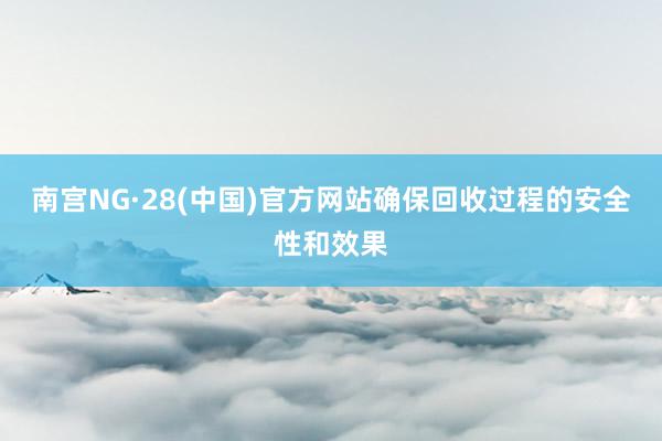 南宫NG·28(中国)官方网站确保回收过程的安全性和效果